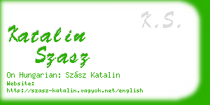 katalin szasz business card